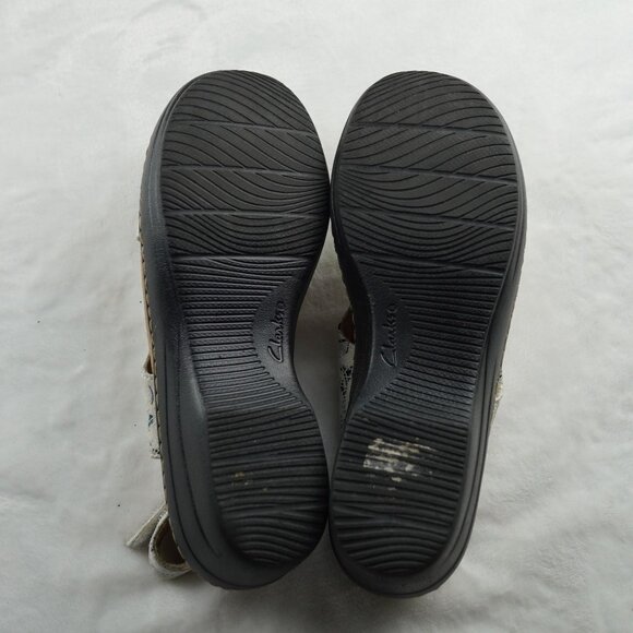 Clarks‎ Collection Slingback Platform Sandals Floral Print Size 8.5 - Picture 6 of 8